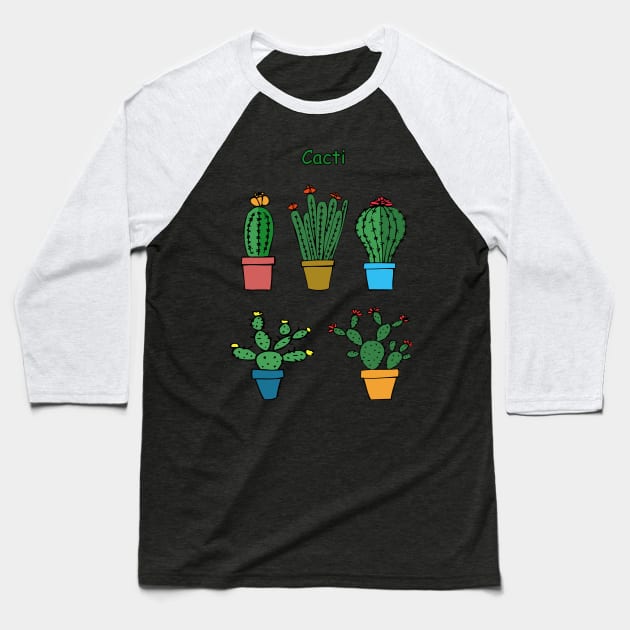 Cacti #2 Baseball T-Shirt by headrubble